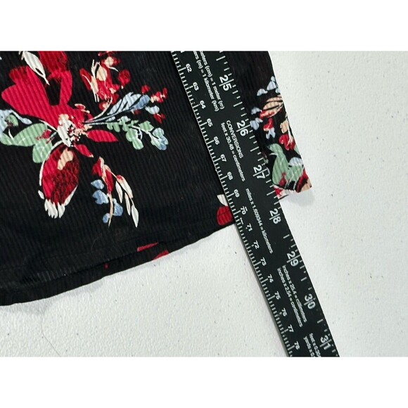 Lauren Ralph Lauren Blouse Size Large Floral Button Down Cotton Semi-Sheer Top - Picture 7 of 11